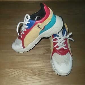 Red Yellow and‎ Blue Sneakers